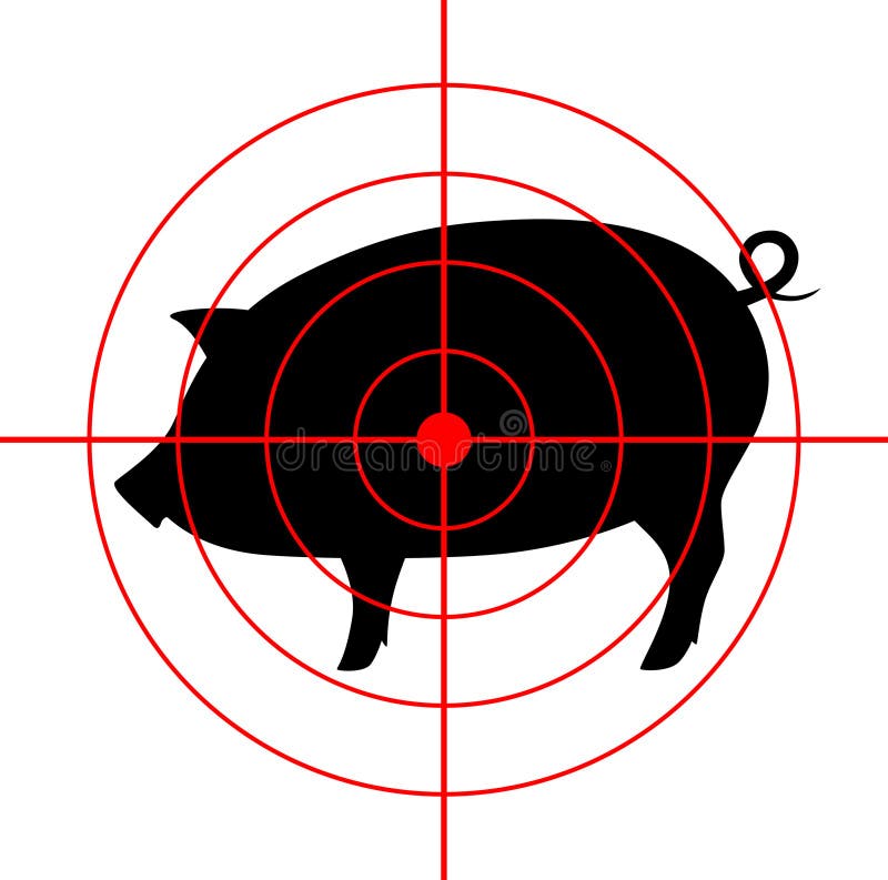 Aiming Wild Boar with Cross-hair Stock Illustration - Illustration of ...