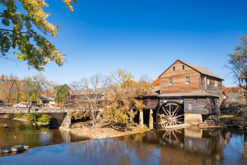 Historic Old Mill District in the Tourist Area of Pigeon Forge TN