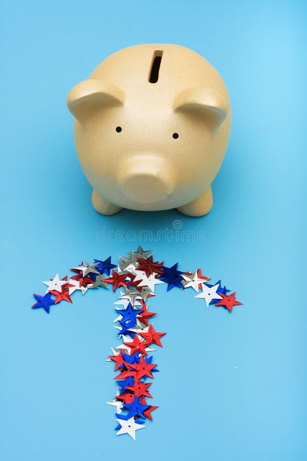 Patriotic Piggy Bank 4152 stock photo. Image of glory 2502300