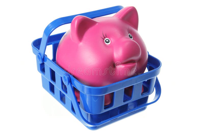 Piggy Bank in Basket