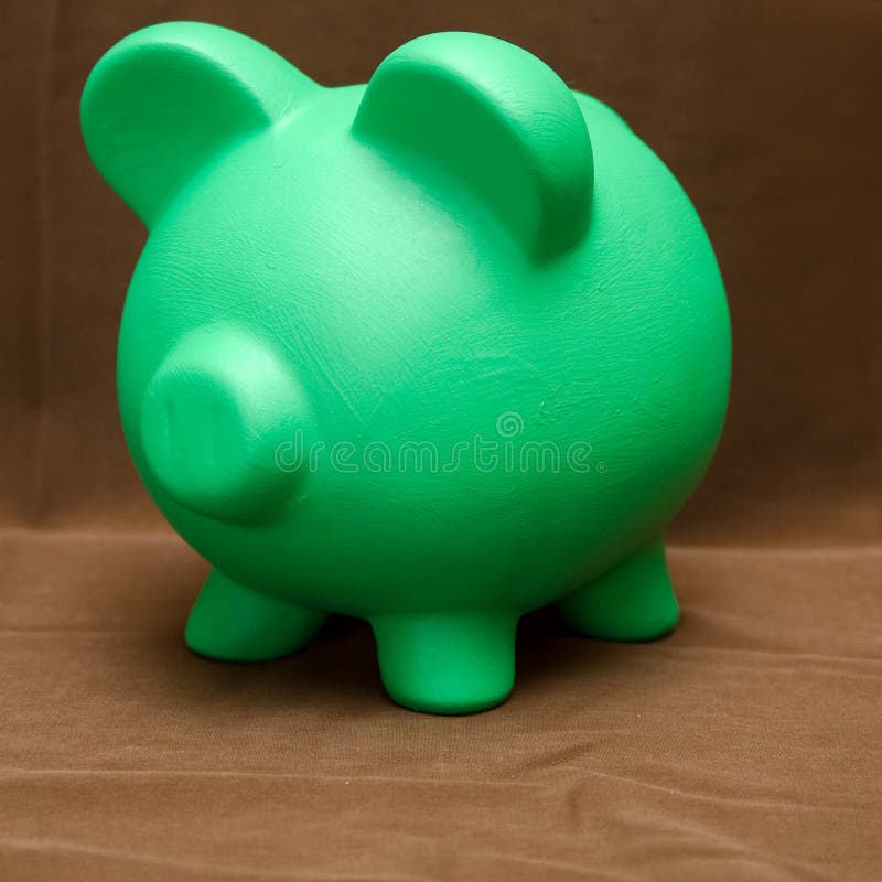 Piggy Bank on Brown stock image. Image of equity, assets 7571453