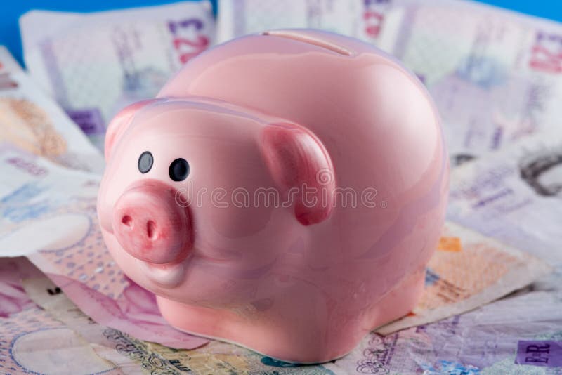 Piggy Bank and Cash stock photo. Image of buck, payment 1158742