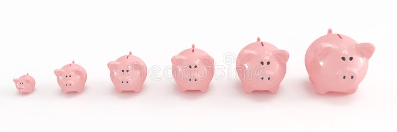 Piggy bank family. 