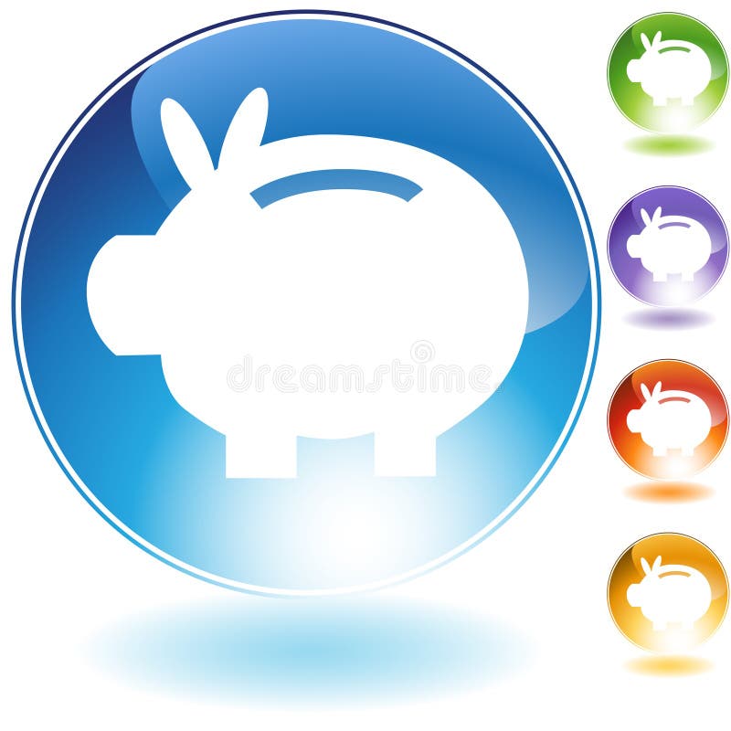 Piggy Bank Icon royalty free illustration