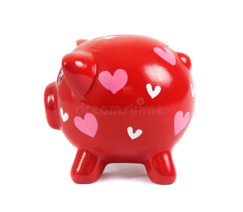 Piggy bank in love stock photo. Image of shaped, bank 12912260