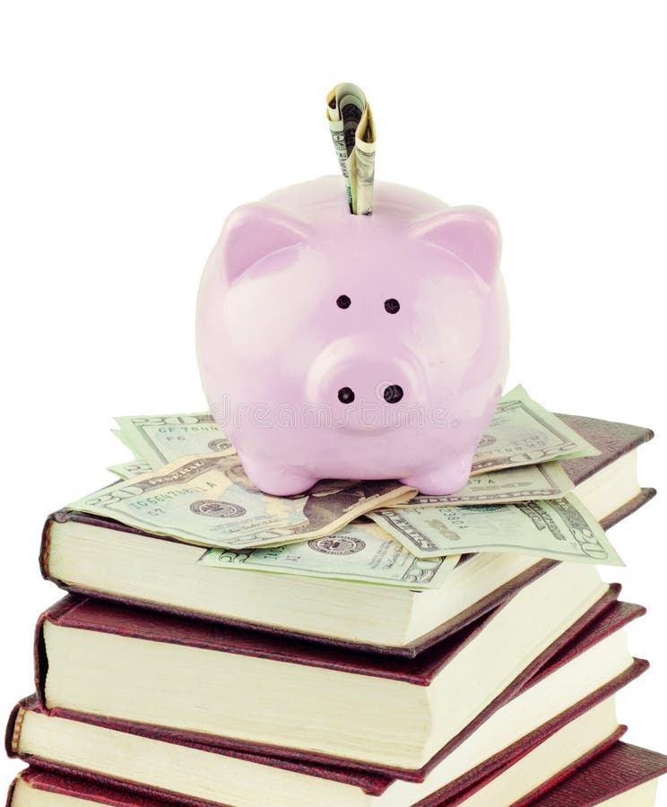 Piggy Bank and School Books