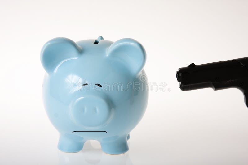 Piggy Bank stick up royalty free stock photos