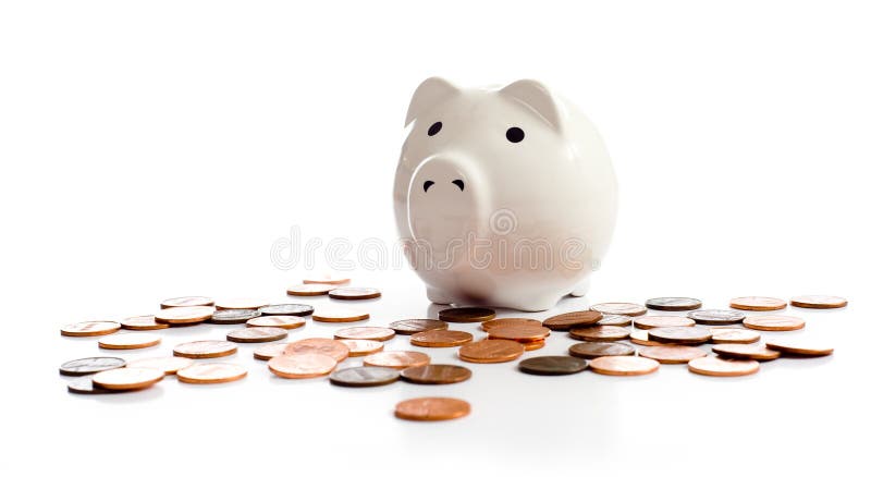 Piggy Bank on White