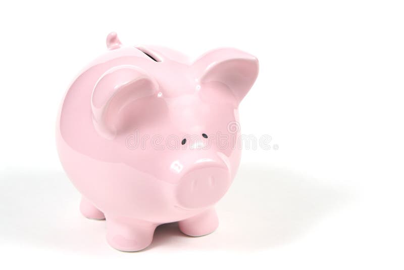 Pink Piggy Bank on isoalted on white background. Pink Piggy Bank on isoalted on white background