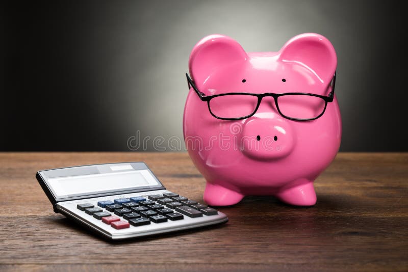 Piggybank With Calculator