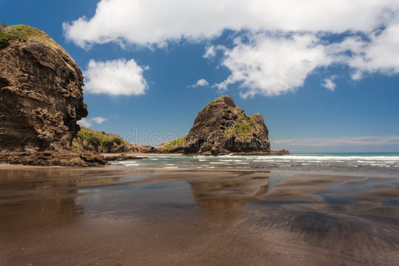 Piha-Strand in Neuseeland stockfotografie Piha-Strand in Neuseeland stockfotografie