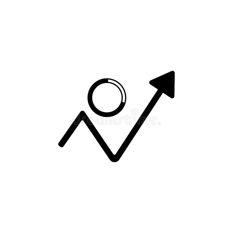 pijl van de groei en indicatief pasteipictogram Element van eenvoudig pictogram voor websites, Webontwerp, mobiele app, informati vector illustratie pijl van de groei en indicatief pasteipictogram Element van eenvoudig pictogram voor websites, Webontwerp, mobiele app, informati vector illustratie