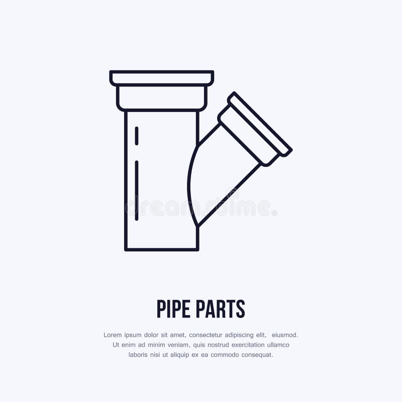 Pijp vlak embleem, lijnpictogram Pijpleidings vectorillustratie Het teken van loodgieterswerk servise vector illustratie Pijp vlak embleem, lijnpictogram Pijpleidings vectorillustratie Het teken van loodgieterswerk servise vector illustratie