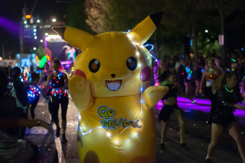 Pikachu - Adelaide Fringe 2017 foto de stock royalty free Pikachu - Adelaide Fringe 2017 foto de stock royalty free