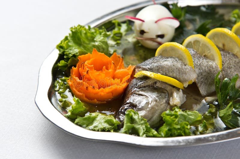 Pike Perch Elegant Dish Served Stock Photo Image of lemon, pike 50057814