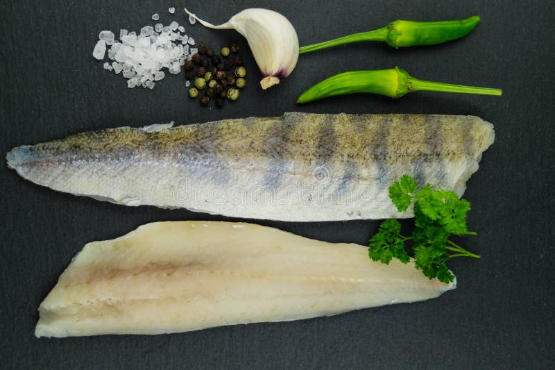 Pike perch fillet stock image. Image of nature, pepper 131423343