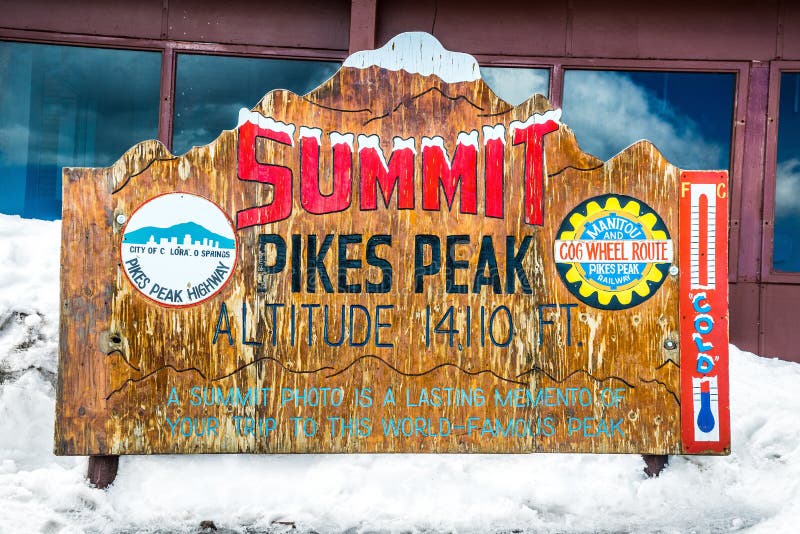 Pikes Peak Summit - Classic Wood Signage