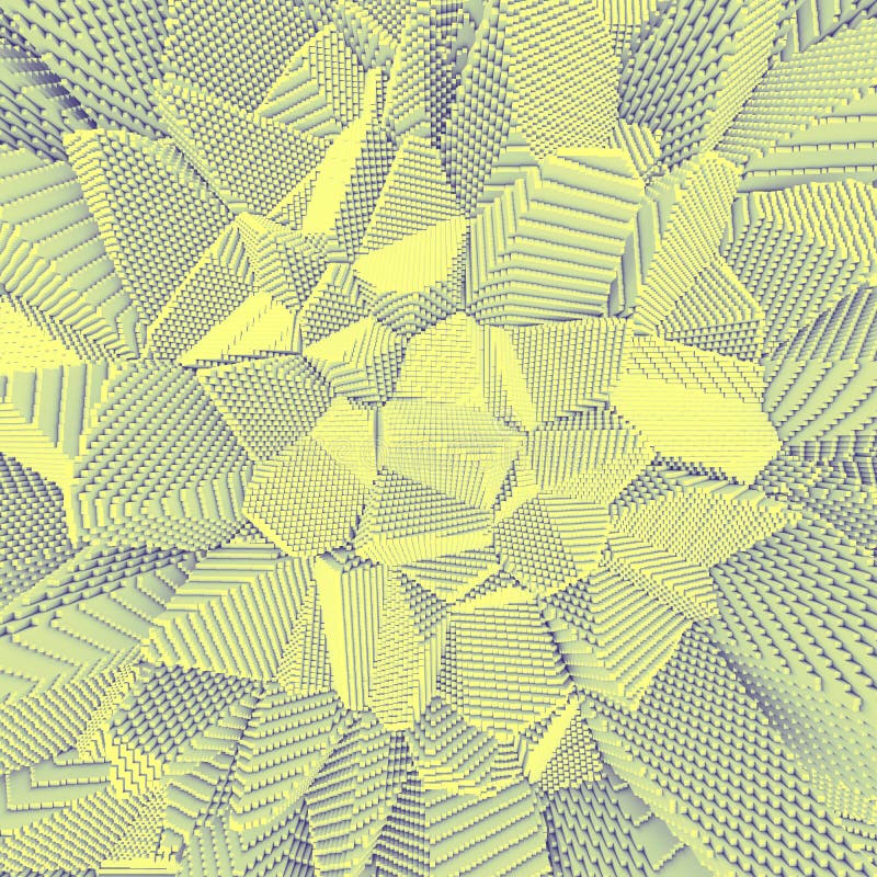 Pixel depth wallpaper, digital points abstract volumetric background. Pixel depth wallpaper, digital points abstract volumetric background