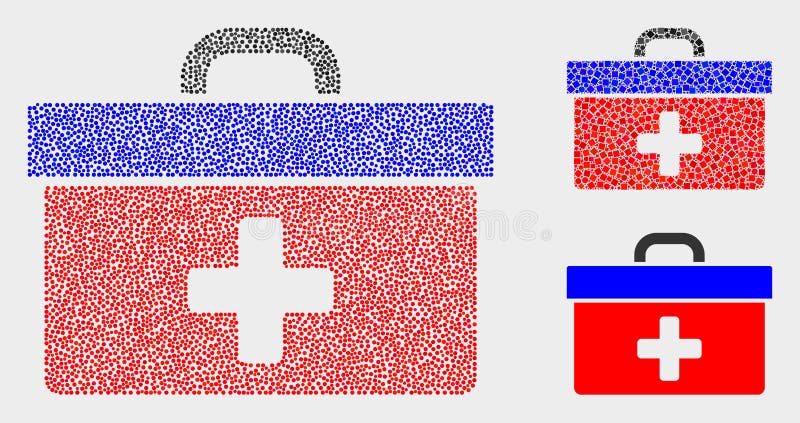 Piksel skrzynki Wektorowe Medyczne ikony ilustracji