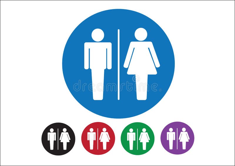 Piktograma mężczyzna kobiety znaka ikony, toaleta znak lub toalety ikona