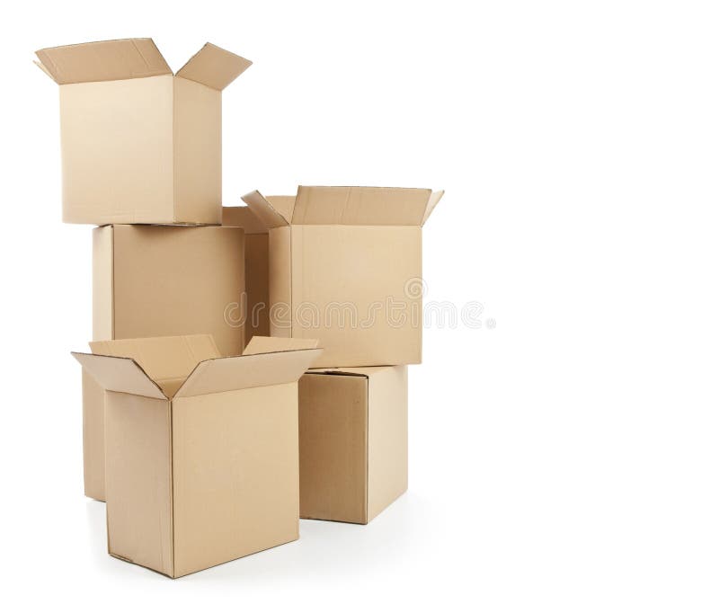 Pile of Cardboard Box on white background. Pile of Cardboard Box on white background