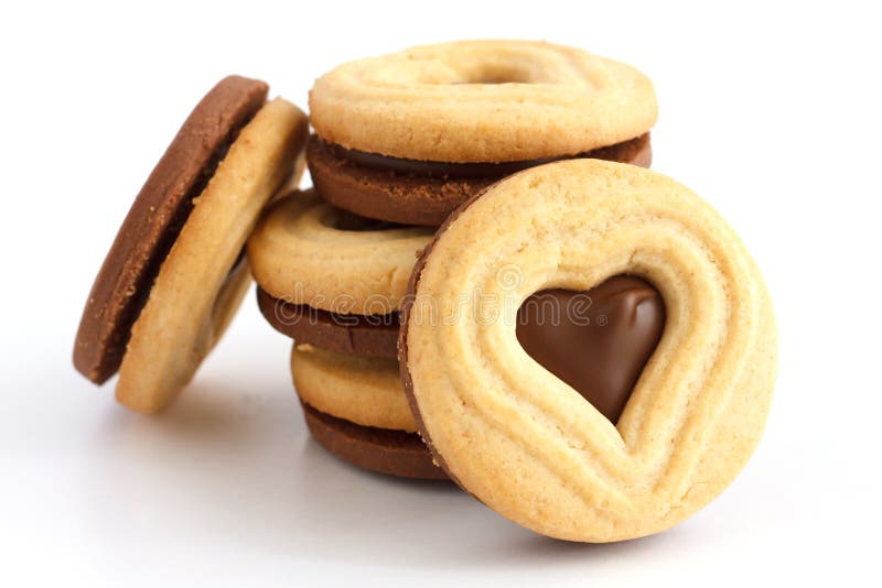 Pila de galletas blancas y oscuras mezcladas fotos de archivo libres de regalías Pila de galletas blancas y oscuras mezcladas fotos de archivo libres de regalías