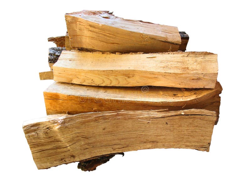 Stack of firewood logs for the stove isolated over white background. Stack of firewood logs for the stove isolated over white background
