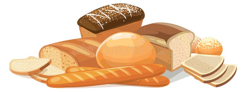 Pila De Pan. Icono De La Panadería De Dibujos Animados. Cubos Enteros Y  Cortados Ilustración del Vector - Ilustración de grano, desayuno: 256020764
