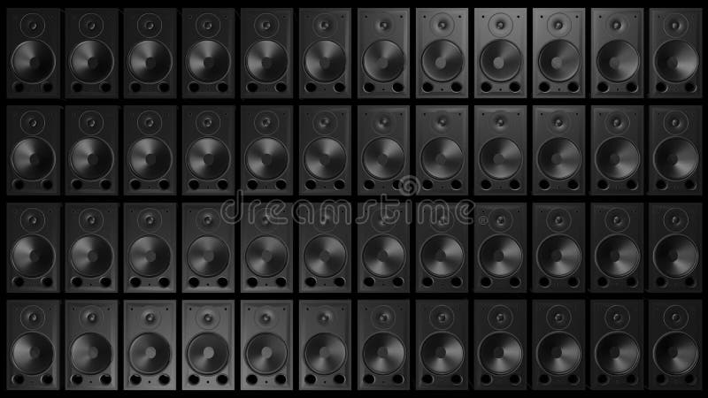 Pila di audio altoparlanti fotografia stock libera da diritti