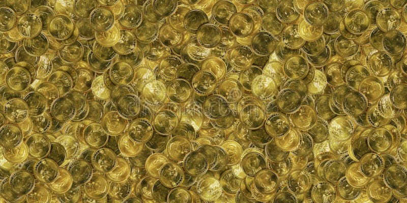 Pila enorme de monedas de oro imágenes de archivo libres de regalías Pila enorme de monedas de oro imágenes de archivo libres de regalías