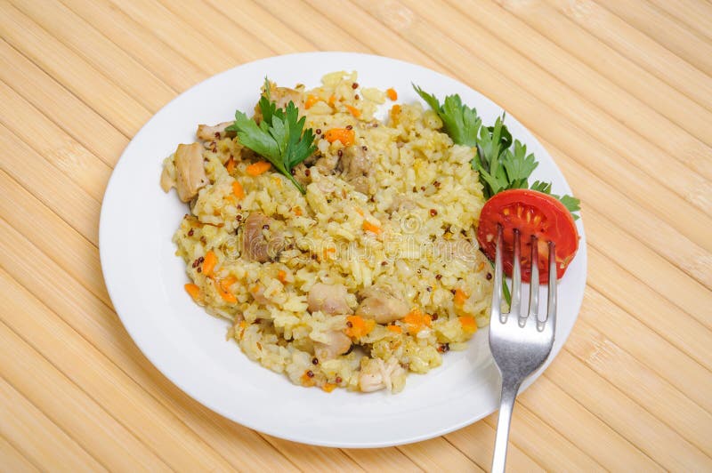 Pilaf Chicken with the Addition of Quinoa Stock Photo Image of lunch