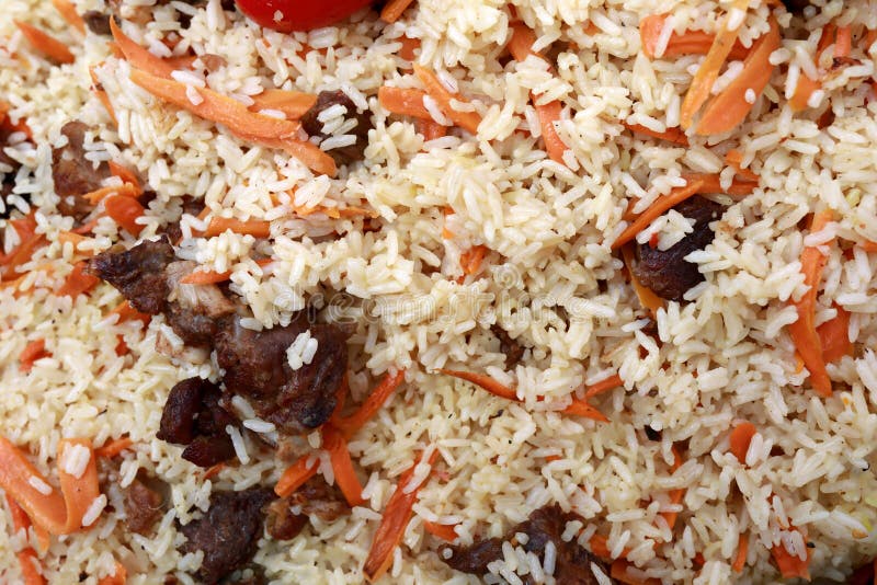 Pilaf with Meat Cooked in Cauldron Stock Photo Image of eastern