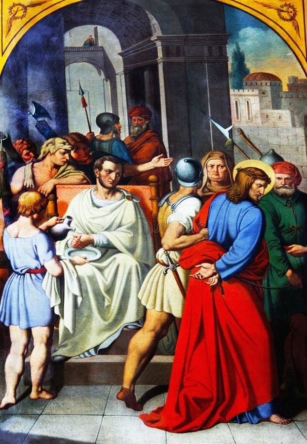 Pilate se lavó las manos imagen de archivo libre de regalías Pilate se lavó las manos imagen de archivo libre de regalías