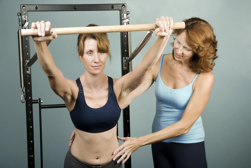 Pilates with a Trainer royalty free stock photos