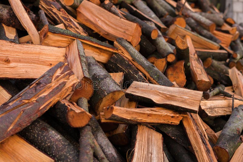Pile of alder wood