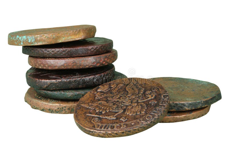 Pile of ancient coins