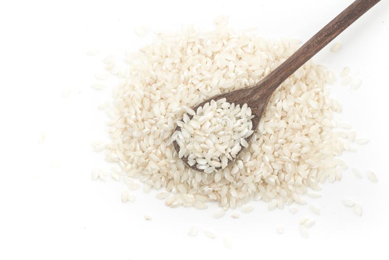 Pile of arborio rice stock image. Image of cereal, closeup 128776297