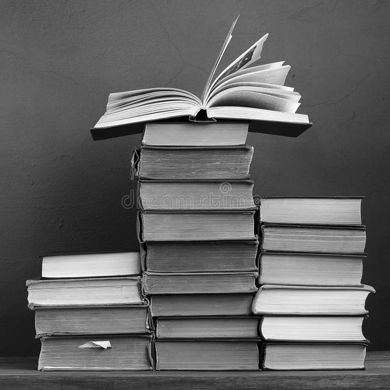 Pile of Books on a Table. Education, Back To School Stock Image - Image ...