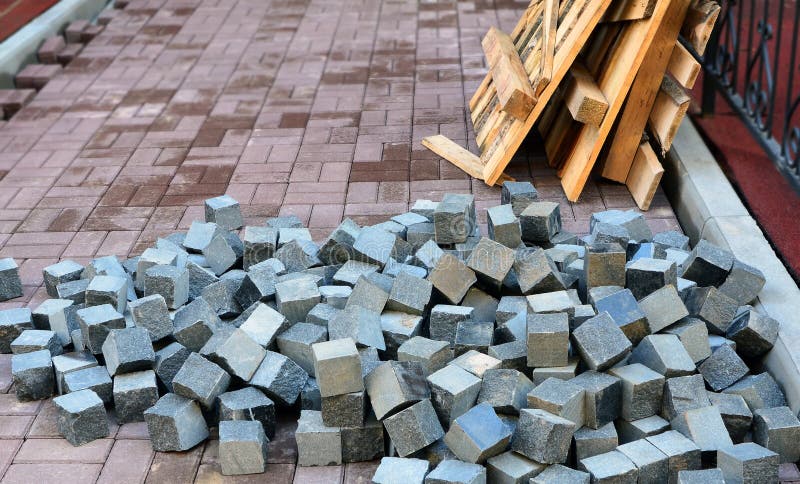 Pile Of Bricks And Pieces Of Scaffolding Stock Image ...