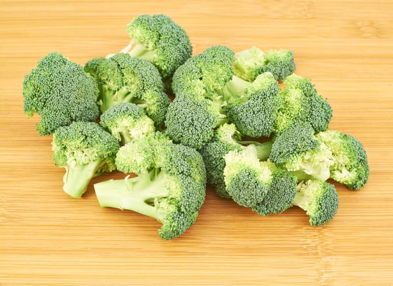 Green Broccoli Sliced in Cutaway Isolated Stock Image Image of