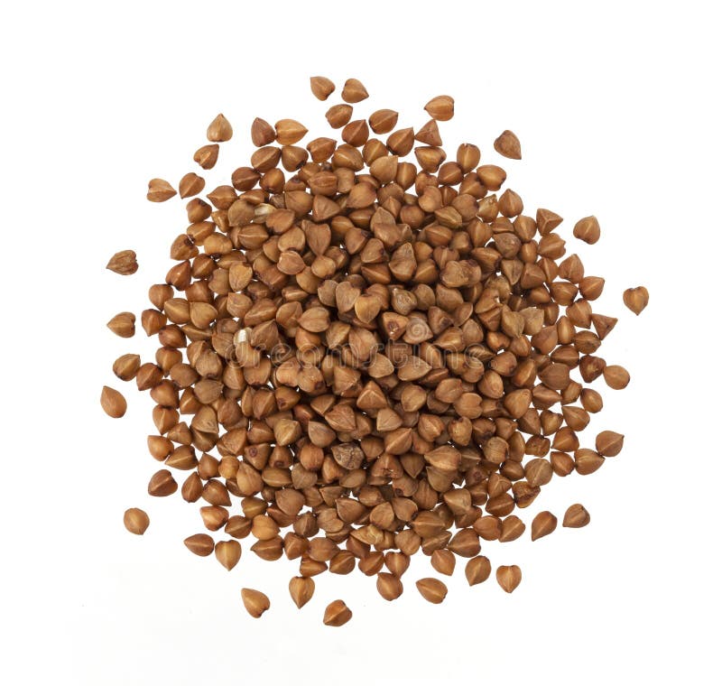 Pile of Buckwheat Seeds Isolated on White, Top View Stock Image Image
