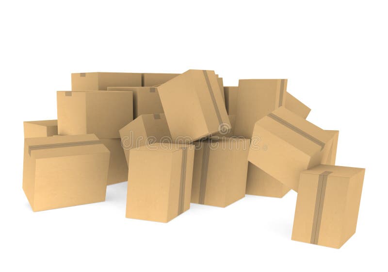 Pile of cardboard boxes