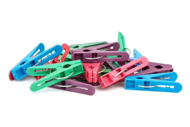 Pile Of Cheap Plastic Clothespins Stock Photo - Image of ...