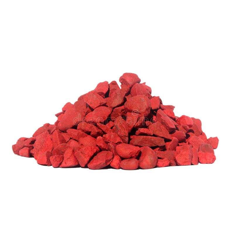 A Pile of Colored Stones Isolated on White Background. Stones for