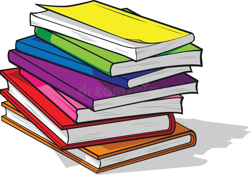 Pile of Colorful Books stock illustration