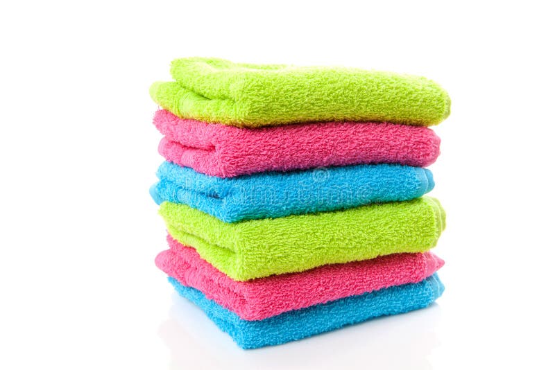 Pile of colorful towels
