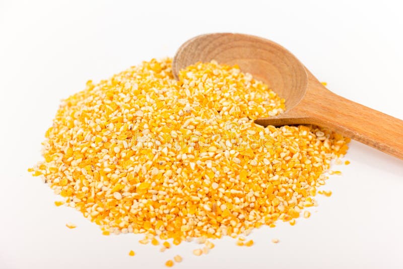 Pile of Corn Grits stock image. Image of grits, grains 55827817