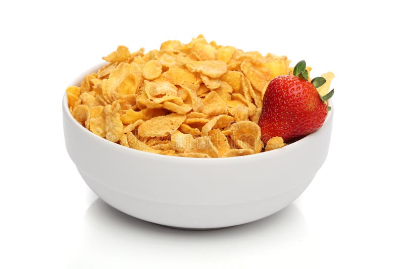 Pile of cornflakes on a bowl