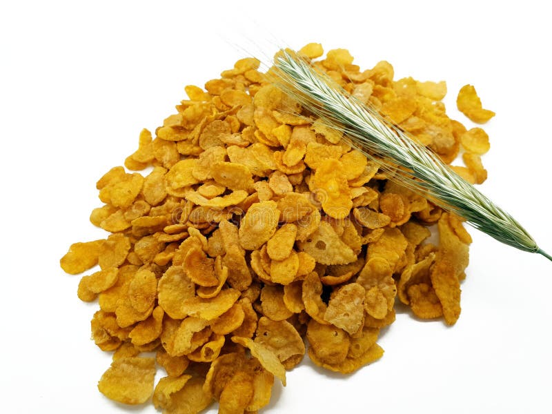 Pile of Cornflakes on a Bowl Stock Image - Image of white, cornflakes ...