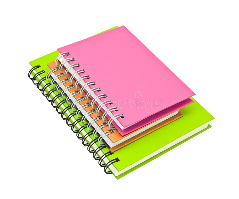 Pile de livre ou de cahier de cahier de boucle photo libre de droits Pile de livre ou de cahier de cahier de boucle photo libre de droits